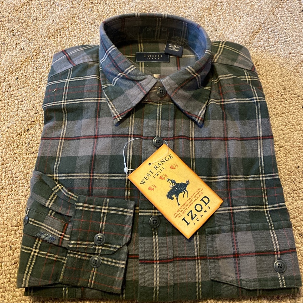 IZOD JEANS flannel button up